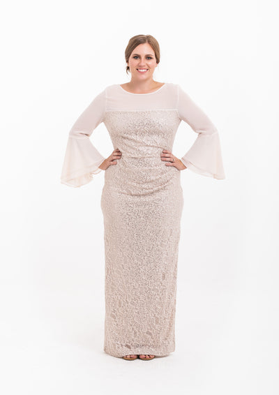 Amelia Bell Sleeve Gown (C)