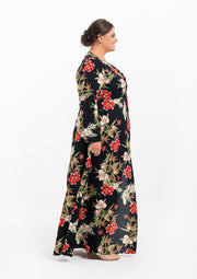 Floral Twist Front Maxi Dress