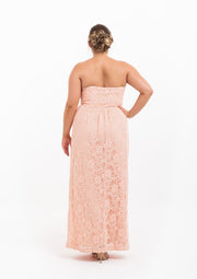 Lace Strapless Gown