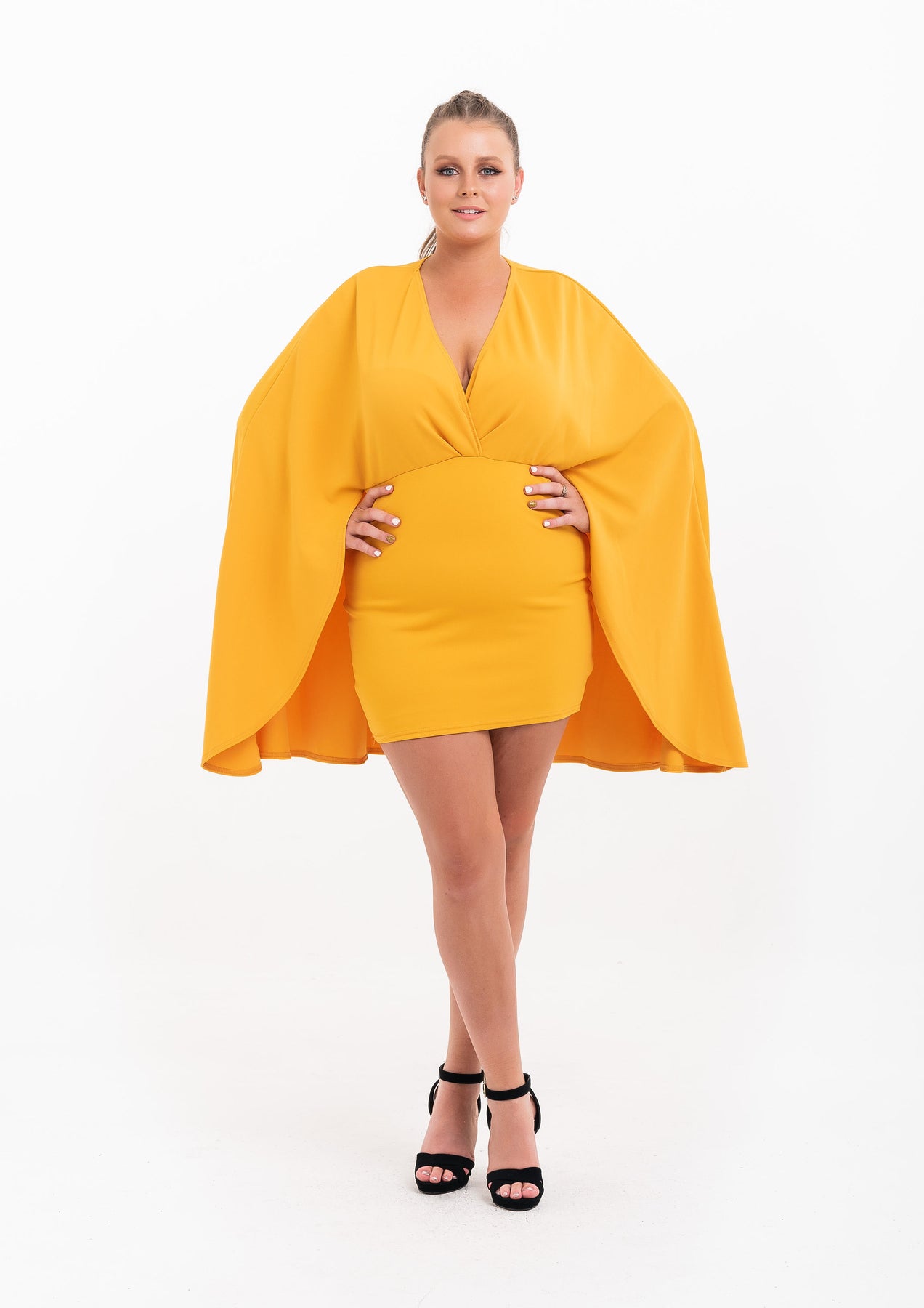 Cape Body Con Dress – Runway Regime