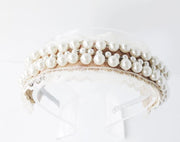 Fascinator Pretty in Pearls - Pearl and lace headband